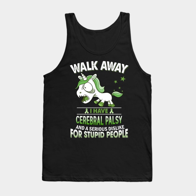 funny cerebral palsy grumpy unicorn warrior Tank Top by TeesCircle